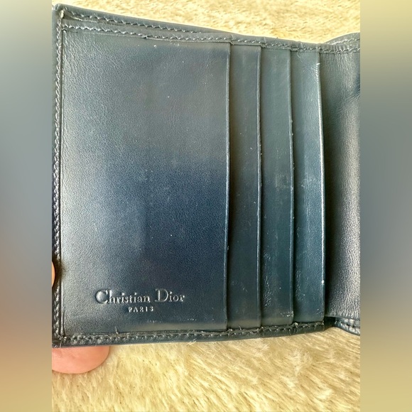 Christian Dior Blue Canvas Trifold Wallet - Picture 7 of 15